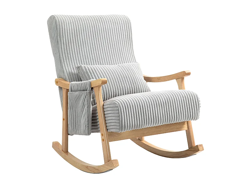 Mecedora Panna Homcom con reposabrazos gris 98x65x90 cm