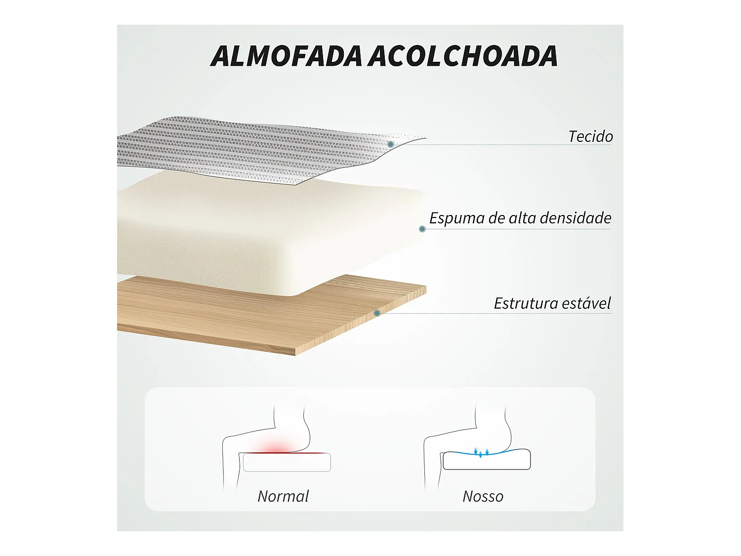 Silla de oficina Maya Homcom transpirable + reposacabezas gris 115-125x58x63 cm