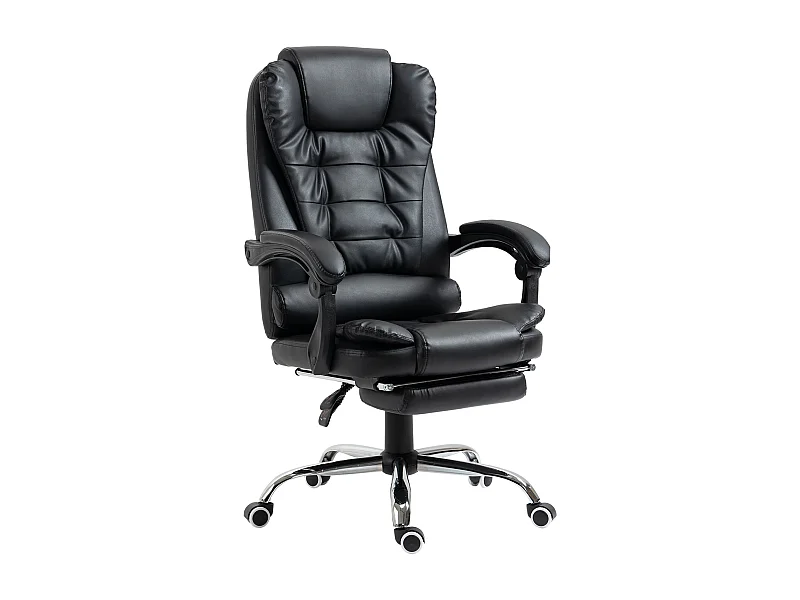 Silla de oficina Zeni reclinable + reposapiés 109-117x64,5x69 cm