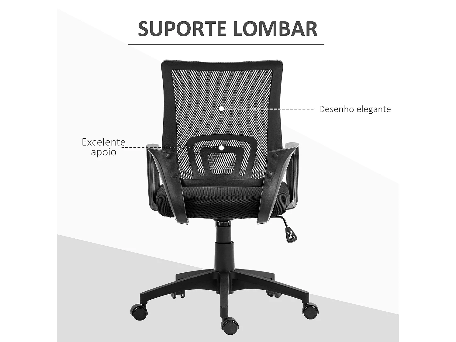Cadeira de Escritório Pro Ergonômica com Altura Ajustável e Função Basculante em Malha - Conforto e Estilo