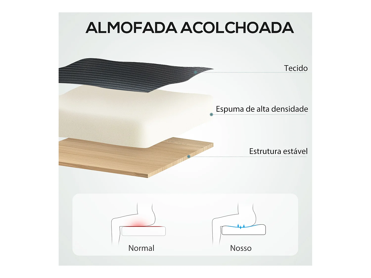 Silla de oficina Maya Homcom transpirable + reposacabezas negro 115-125x58x63 cm