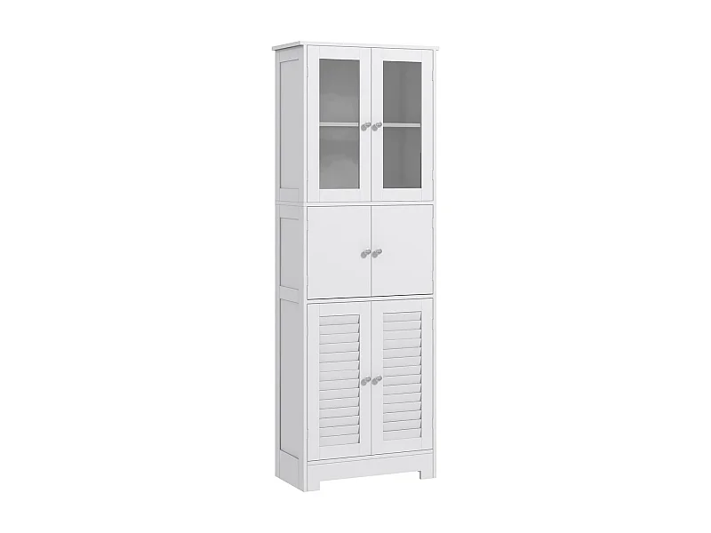 Mueble de baño Kioto Homcom 6 puertas blanco 170,5x60x30 cm