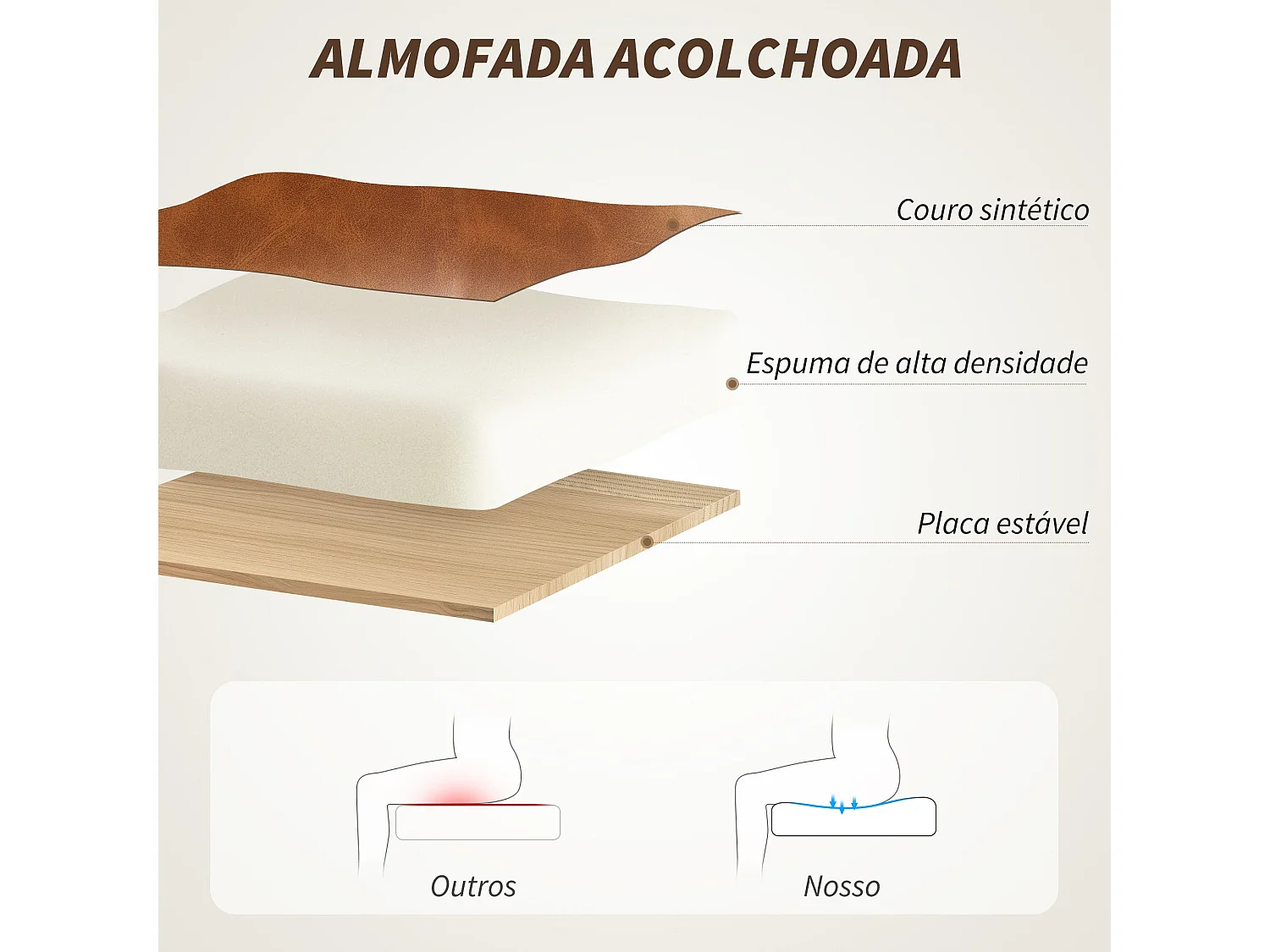 Cadeira de Escritório Giratória com Encosto de Vime Sintético e Assento Ajustável em PU