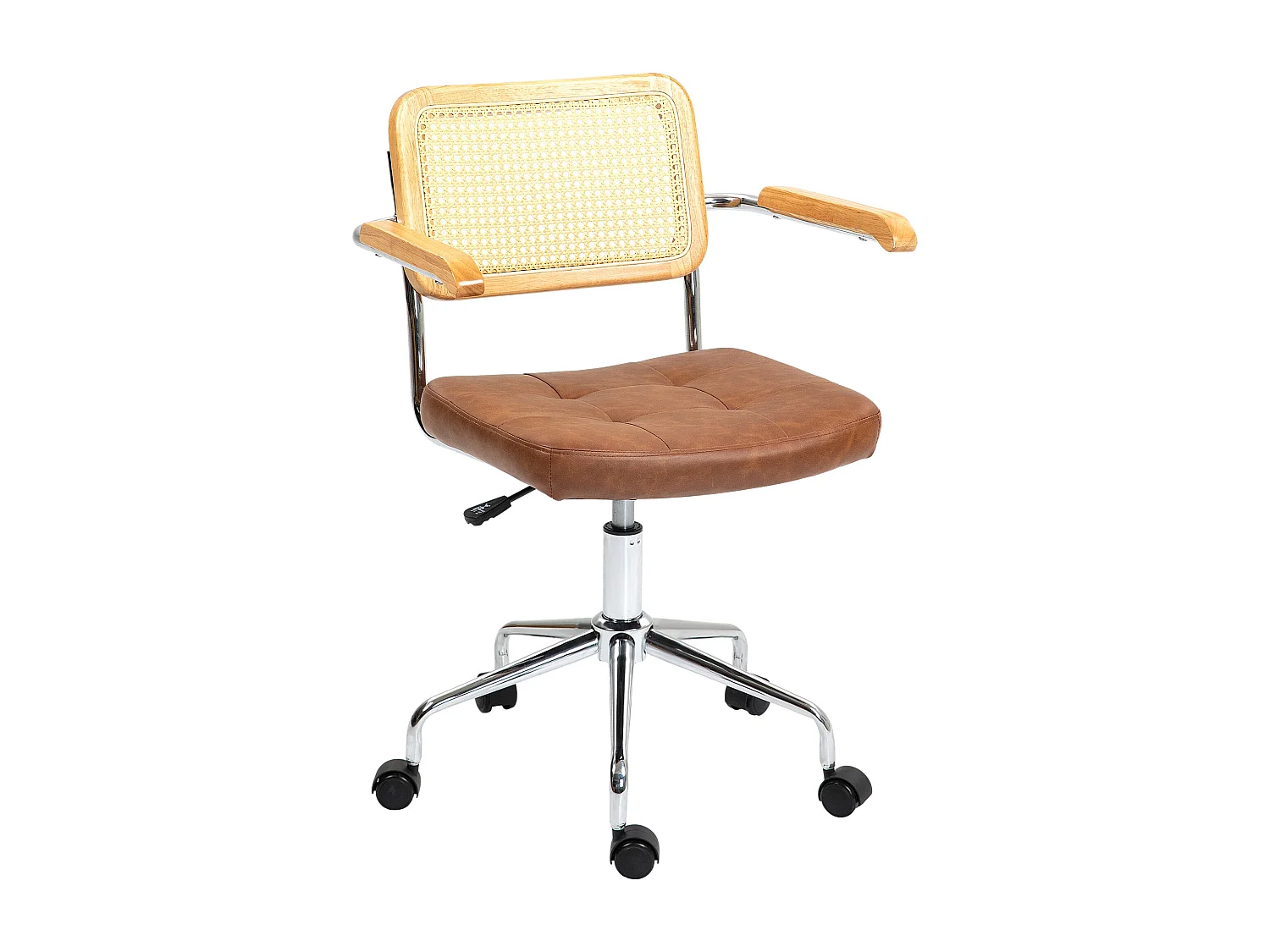 Silla de oficina Pulse Homcom basculante + altura regulable 82-90x55,5x60 cm