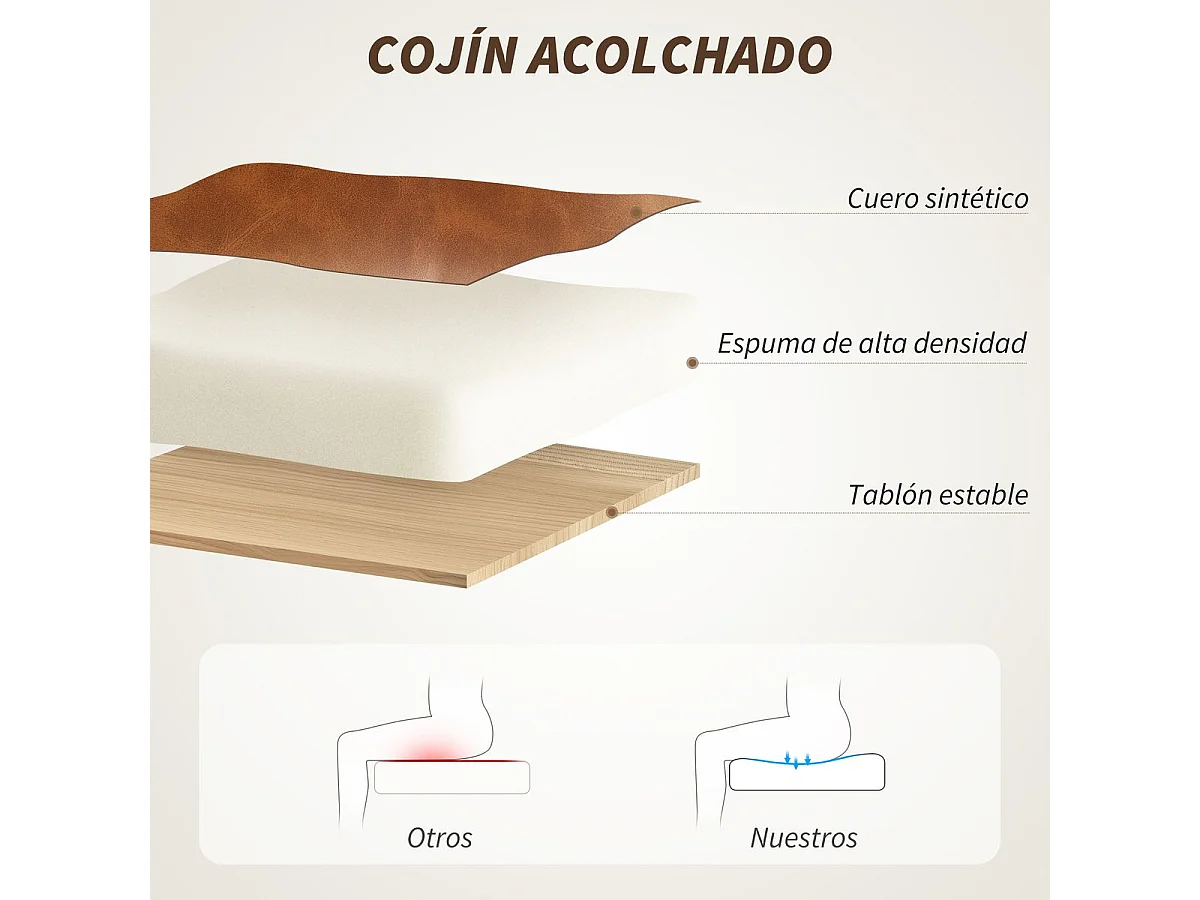 Silla de oficina Pulse Homcom basculante + altura regulable 82-90x55,5x60 cm