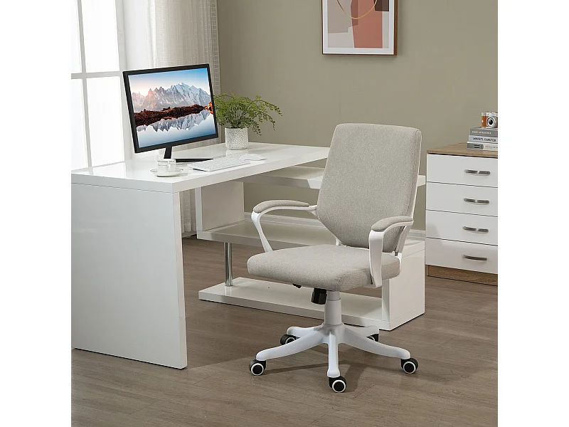 Cadeira de Escritório Ergonómica Vinsetto com Apoio Lombar e Altura Ajustável, Ideal para Conforto e Produtividade