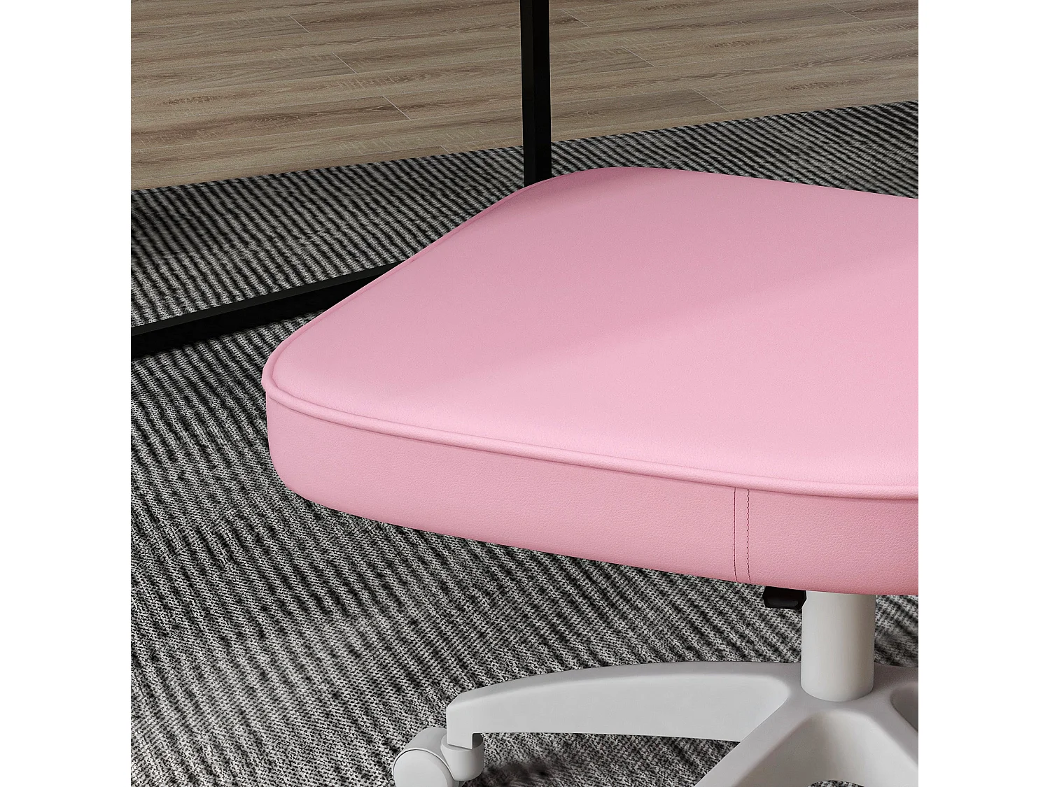 Silla de oficina Cherry Vinsetto altura regulable + ruedas rosa 82-92x46x59 cm
