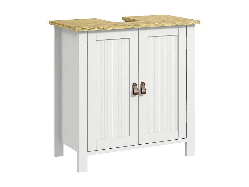 Mueble de baño Rojal Kleankin 2 puertas blanco/natural 60x60x30 cm