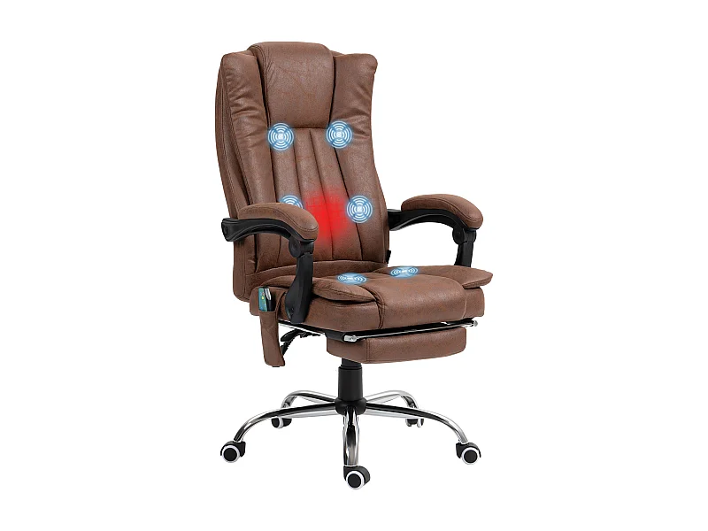 Cadeira de Massagem Ergonomica Vinsetto com Aquecimento e Apoio para os Pés Retrátil