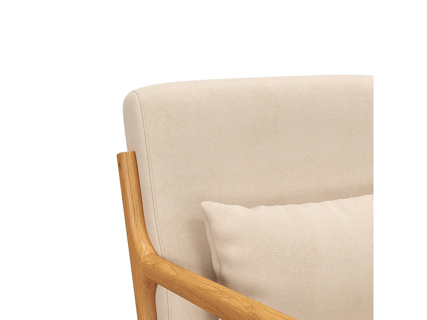 Sillón Batuta Homcom acolchado con reposabrazos beige 76x61x78 cm