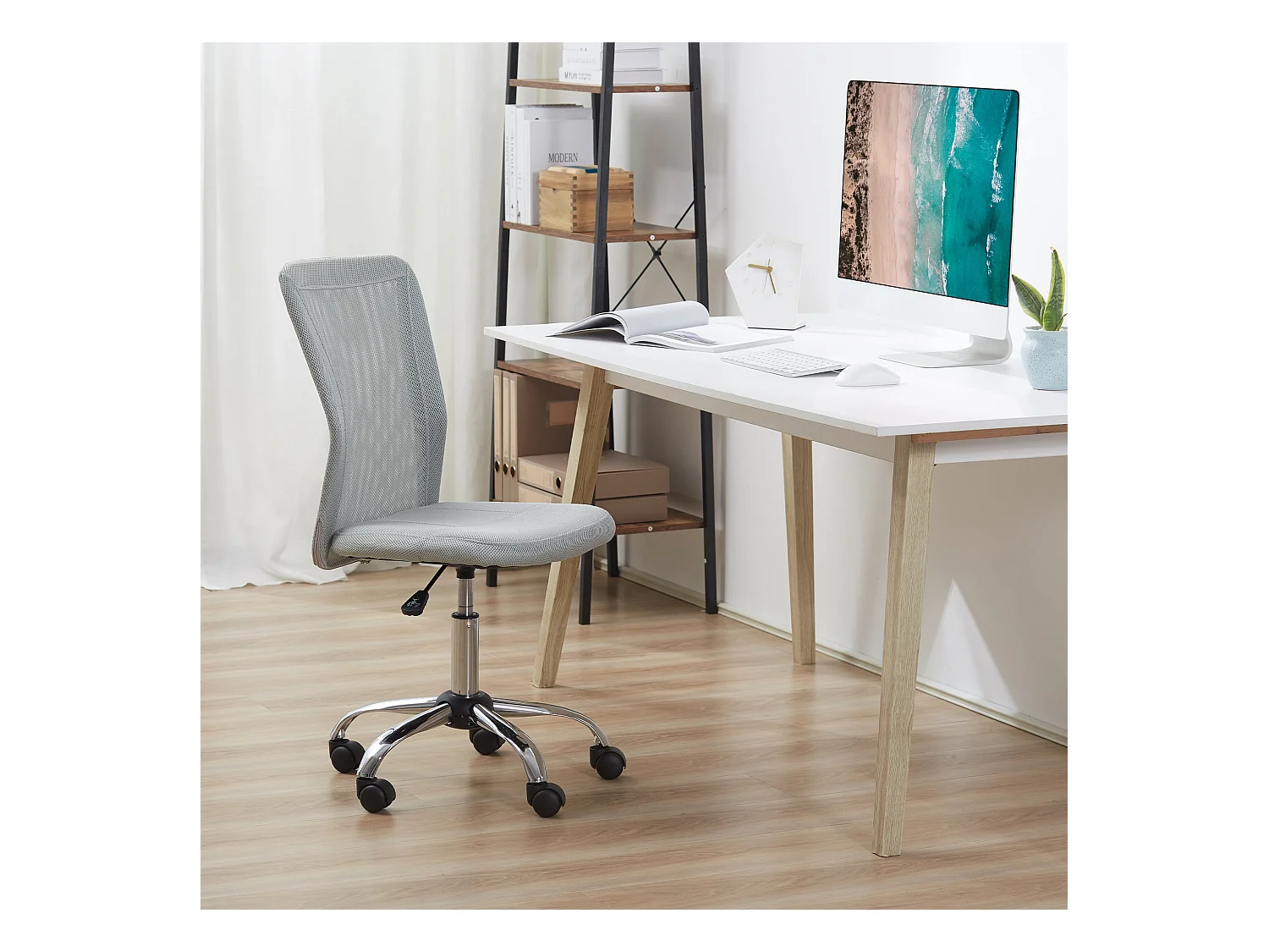 Silla de escritorio Licci Vinsetto giratoria gris 90-100x43x58 cm
