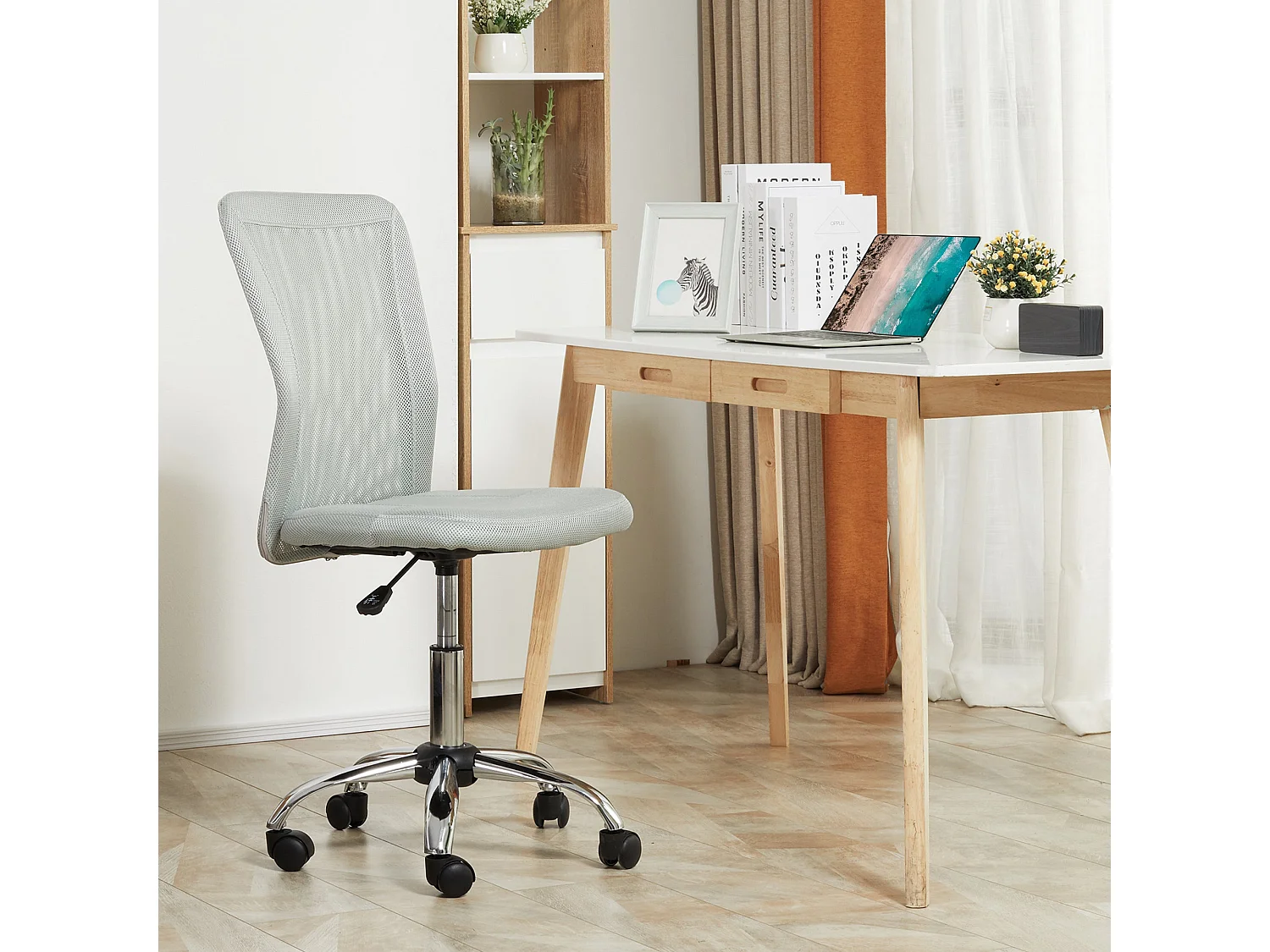 Silla de escritorio Licci Vinsetto giratoria gris 90-100x43x58 cm