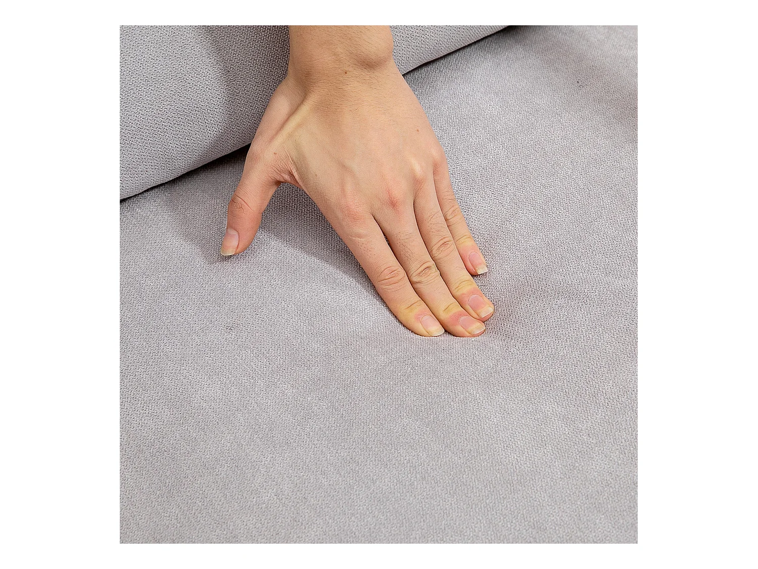 Butaca Nordic Homcom con reposabrazos + cojín gris 76x61x78 cm