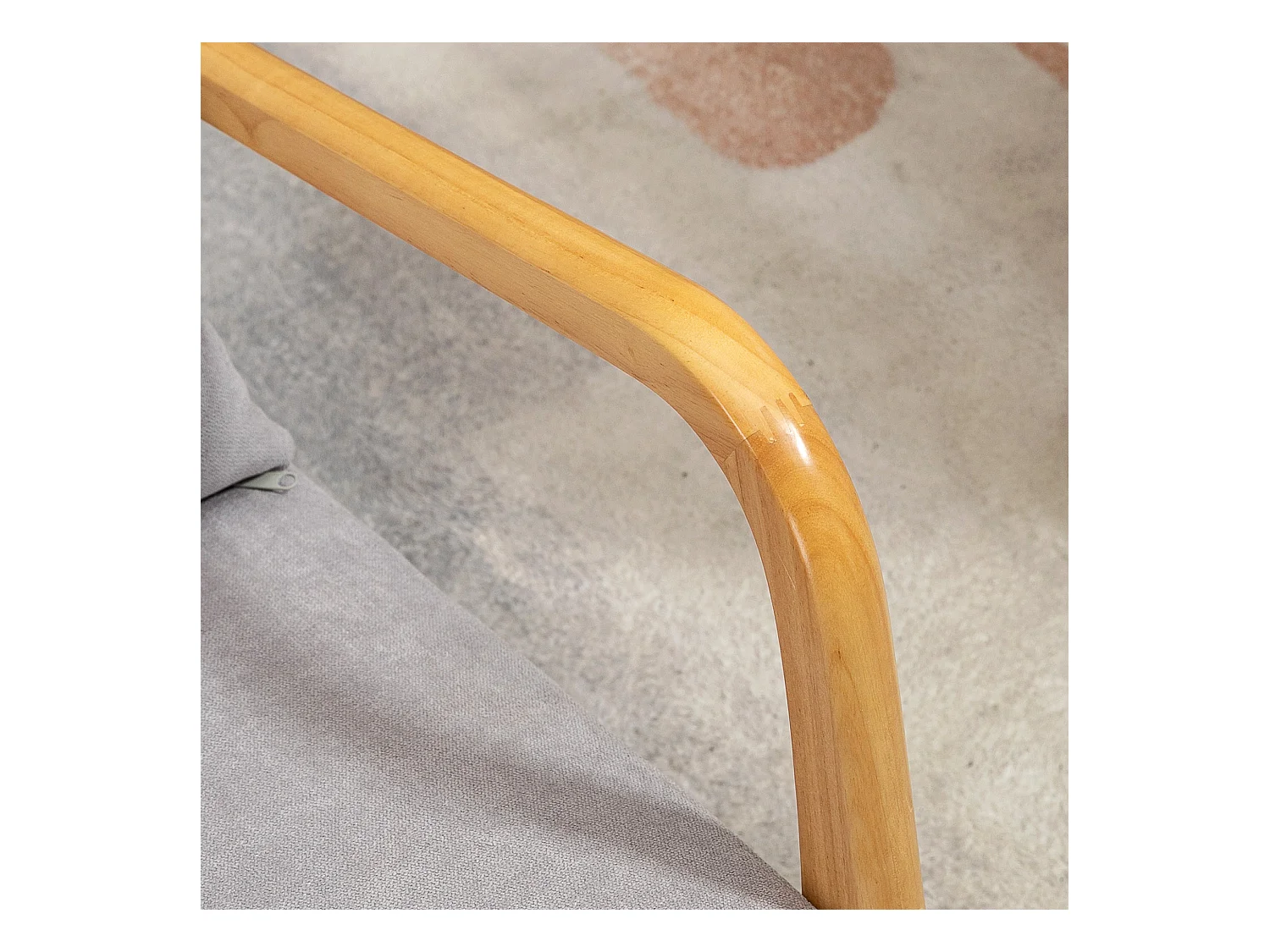 Butaca Nordic Homcom con reposabrazos + cojín gris 76x61x78 cm