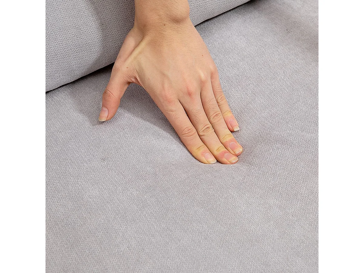 Butaca Nordic Homcom con reposabrazos + cojín gris 76x61x78 cm