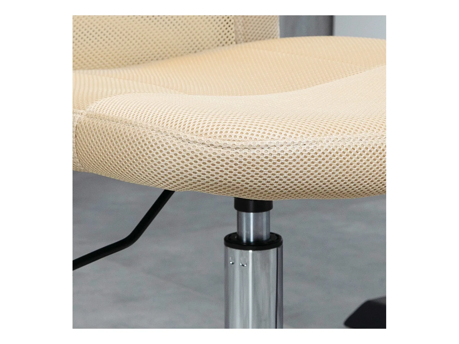 Silla de escritorio Licci Vinsetto altura ajustable beige 90-100x43x56 cm