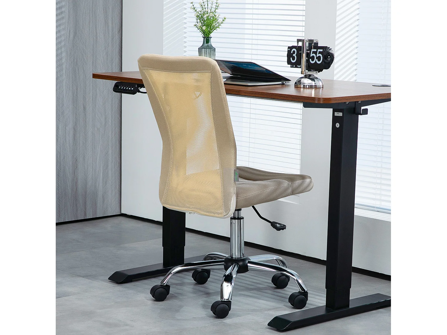 Cadeira de Escritório Giratória Vinsetto com Ajuste de Altura e Design Compacto