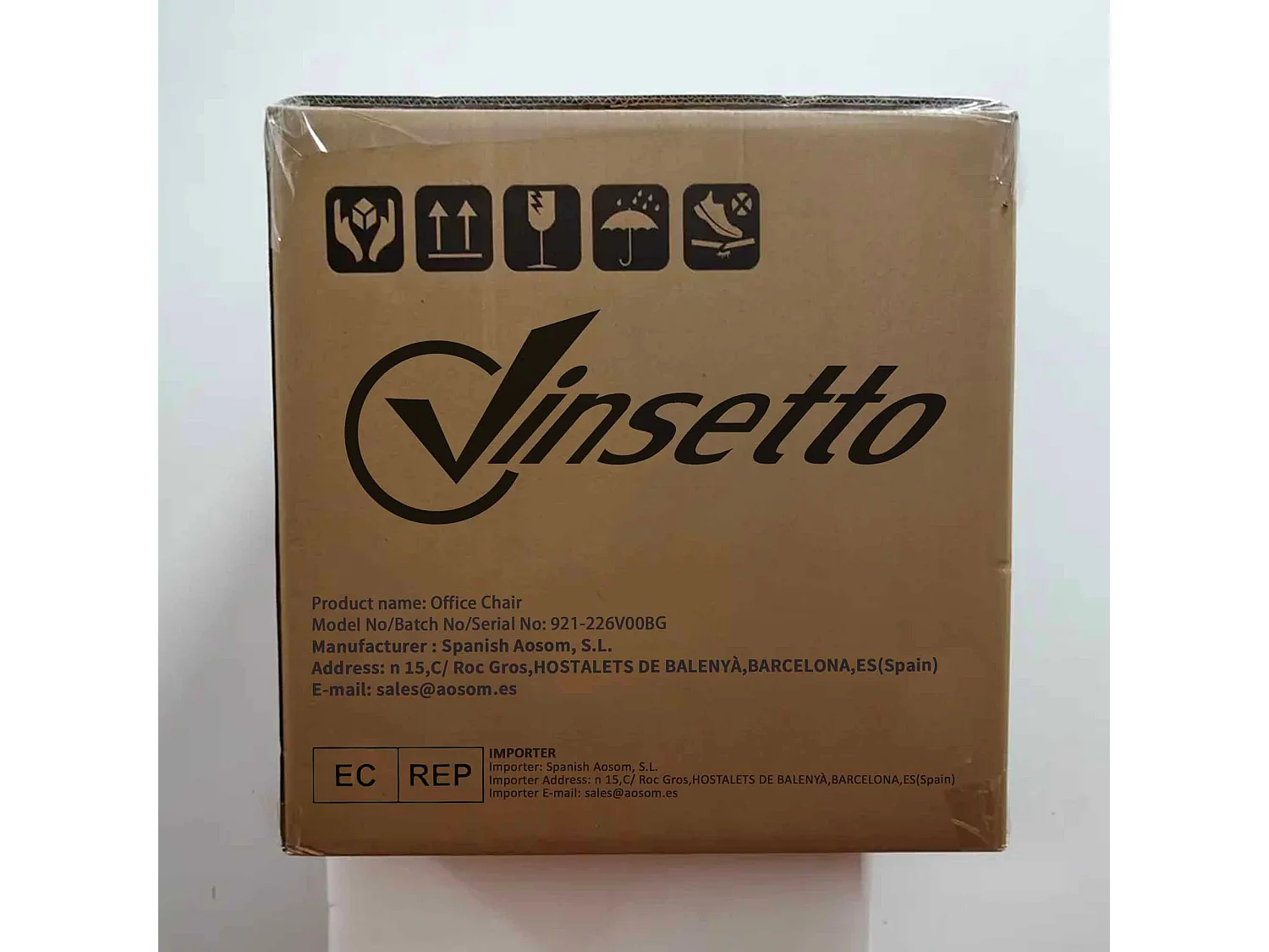 Cadeira de Escritório Giratória Vinsetto com Ajuste de Altura e Design Compacto