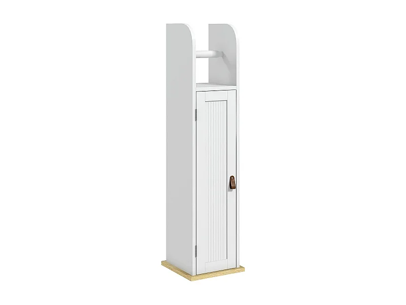 Columna portarrollos Siena Kleankin con puerta blanco 80x20x20 cm