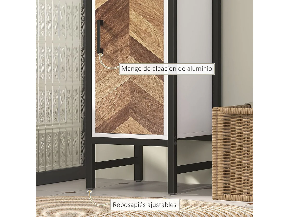 Mueble de baño Nara Homcom alto nogal 170x30x30 cm