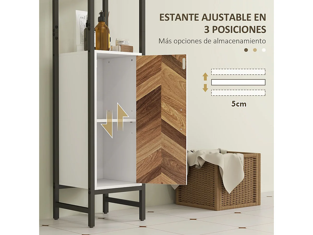 Mueble de baño Nara Homcom alto nogal 170x30x30 cm
