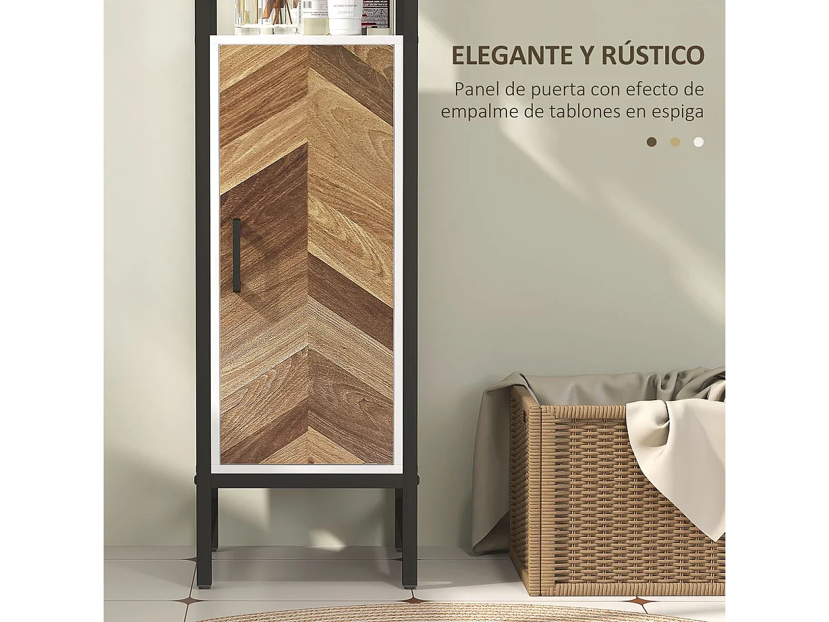 Mueble de baño Nara Homcom alto nogal 170x30x30 cm