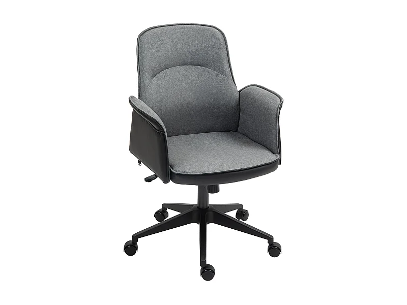 Silla de oficina Jaca Homcom altura ajustable gris 93-103x66x65 cm