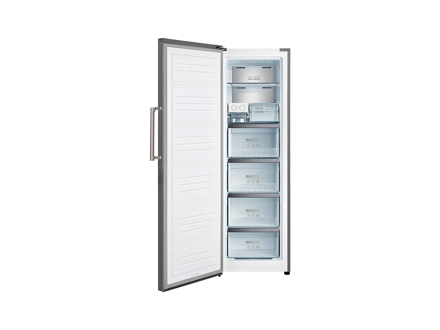 Congelador vertical Infiniton CV-1HE85 No Frost Metal Technology 274L E inox 185,5 cm