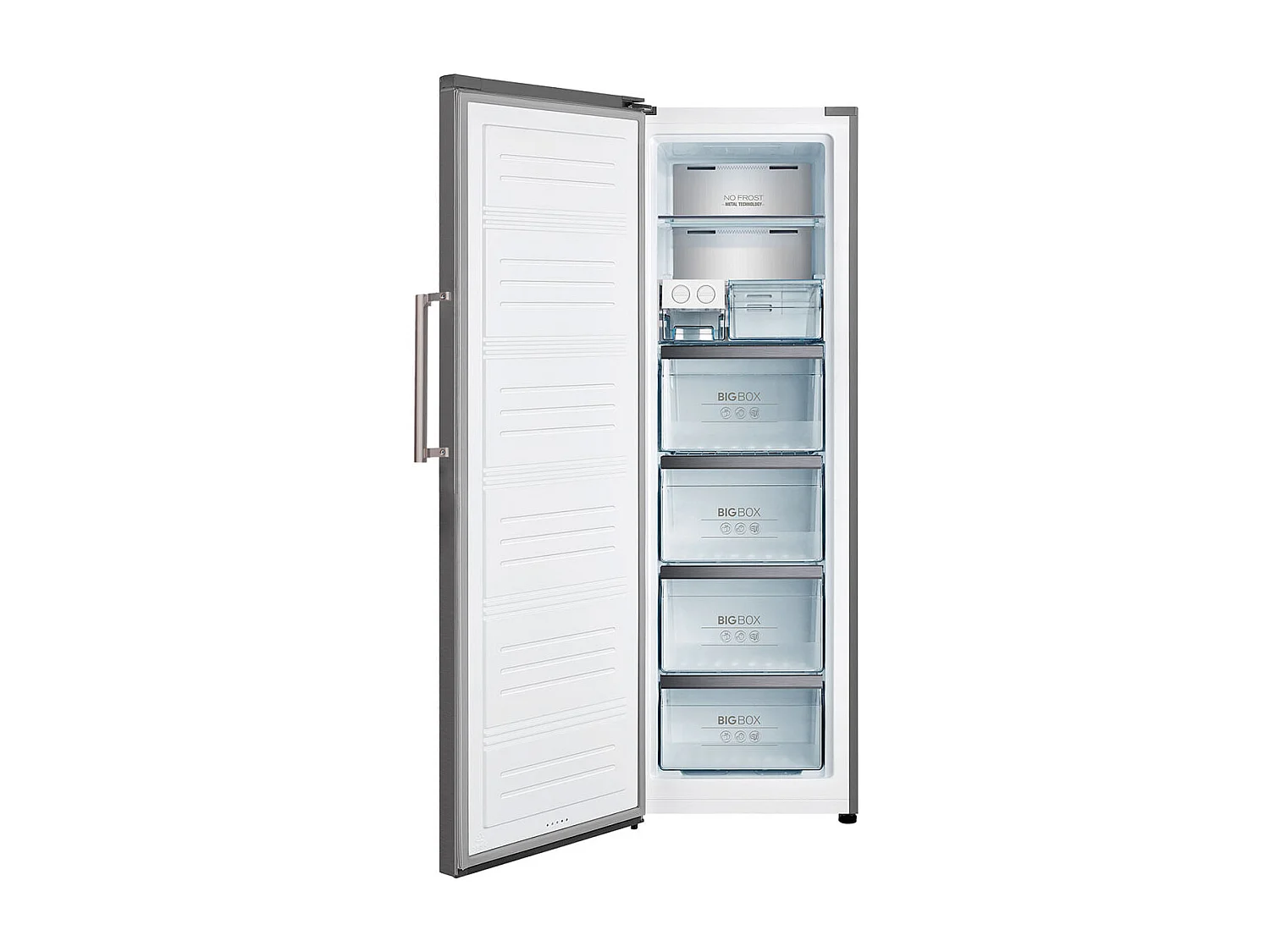 Congelador vertical Infiniton CV-1HE85 No Frost Metal Technology 274L E inox 185,5 cm
