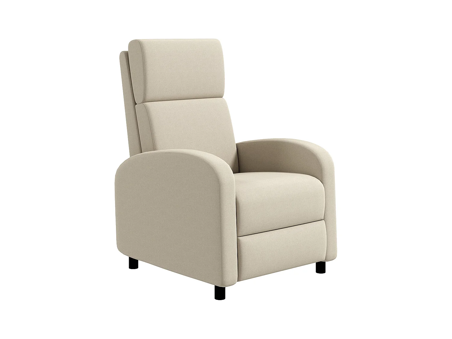 Sillón relax Balboa Homcom reclinable crema 102x64x86 cm