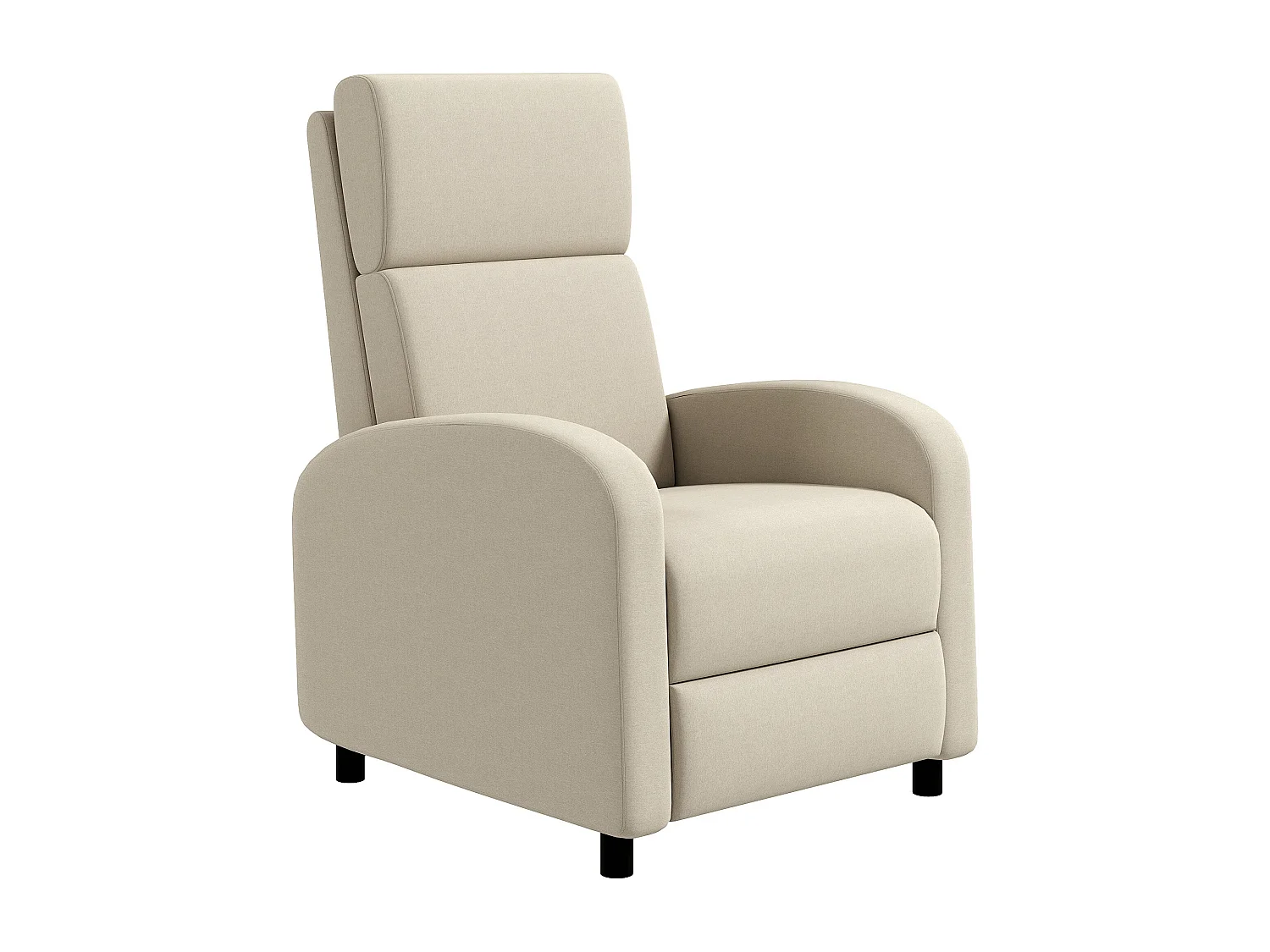 Sillón relax Balboa Homcom reclinable crema 102x64x86 cm