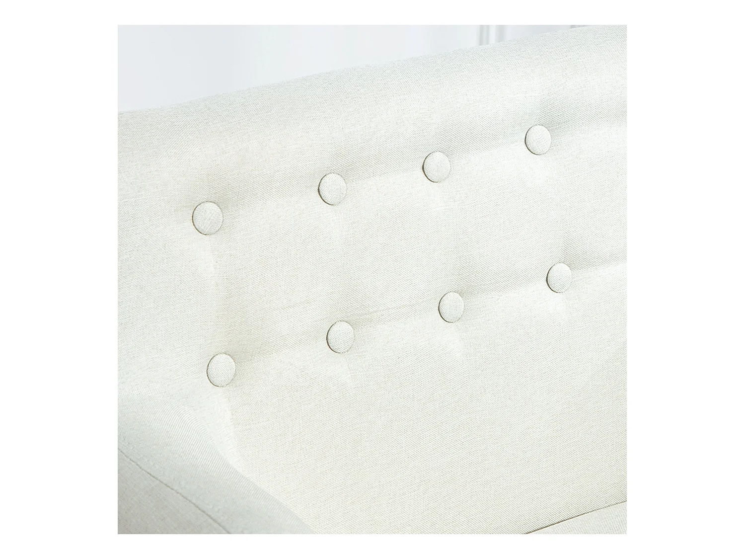 Poltrona Moderna de Estar e Dormitório com Braços e Pés de Madeira - Modelo Helsinki em Creme