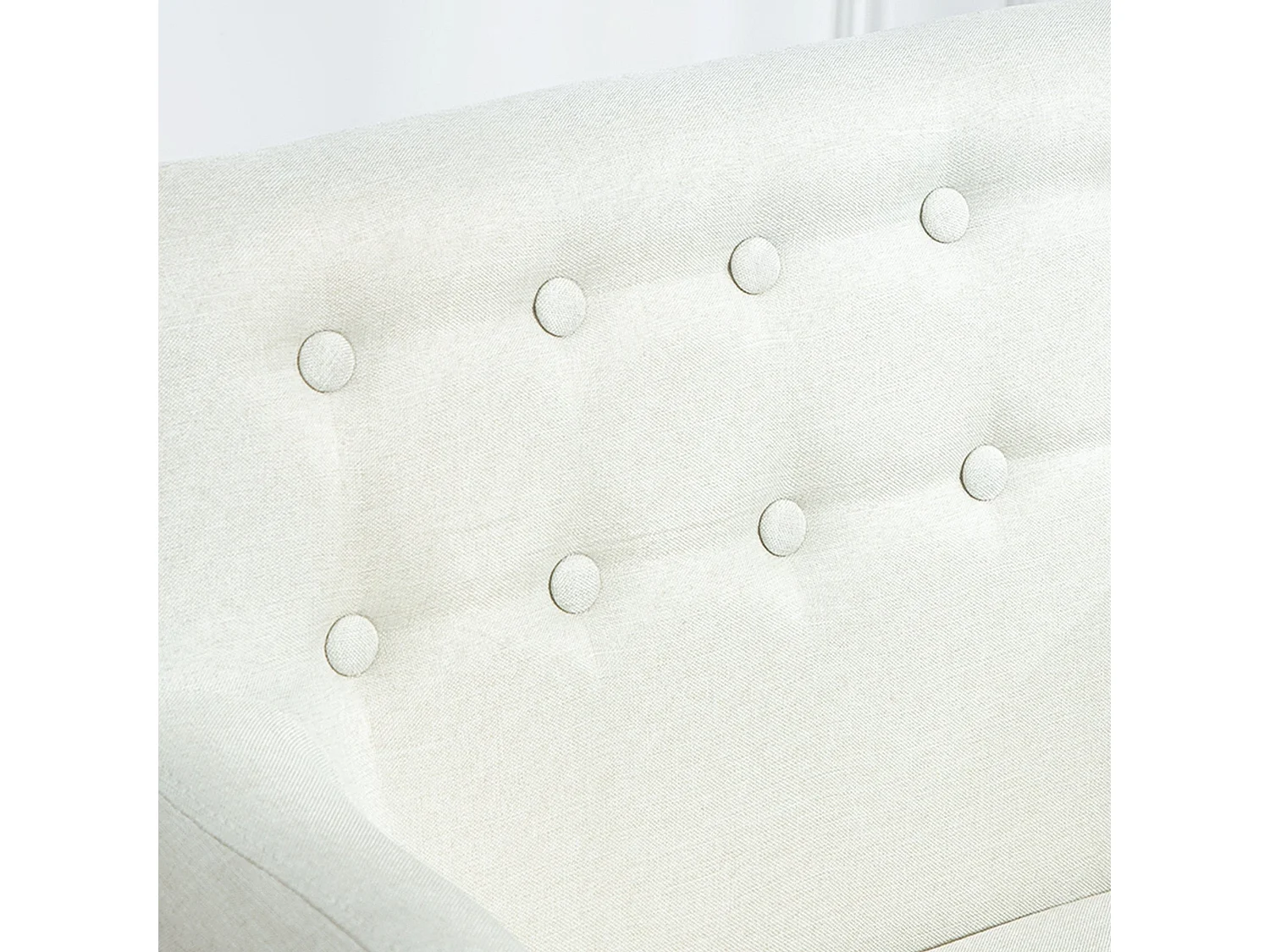 Butaca Merengue Homcom reposabrazos crema 76x68x58,5 cm