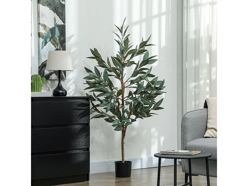 Árbol artificial Homcom imitación Laurel verde 150 cm