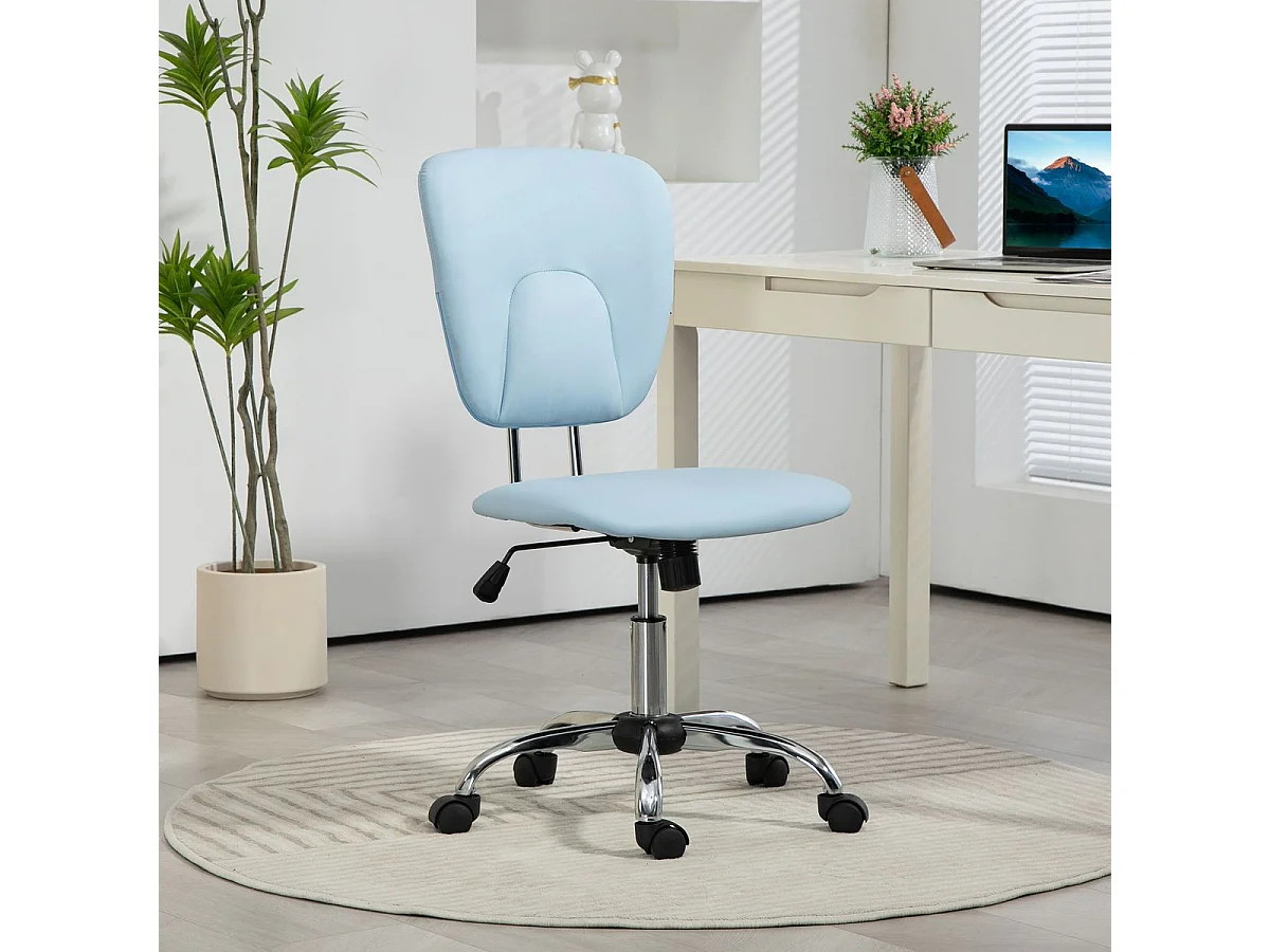 Silla de escritorio Sky Vinsetto altura regulable función basculante azul 87,5-96,5x50x54 cm