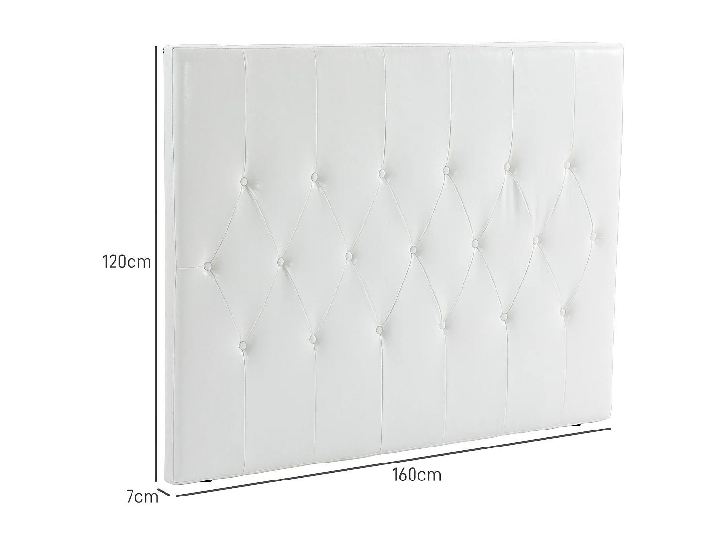 Cabeceira de Cama Estofada 160cm em Linho - Modelo Toulon com Duas Formas de Uso