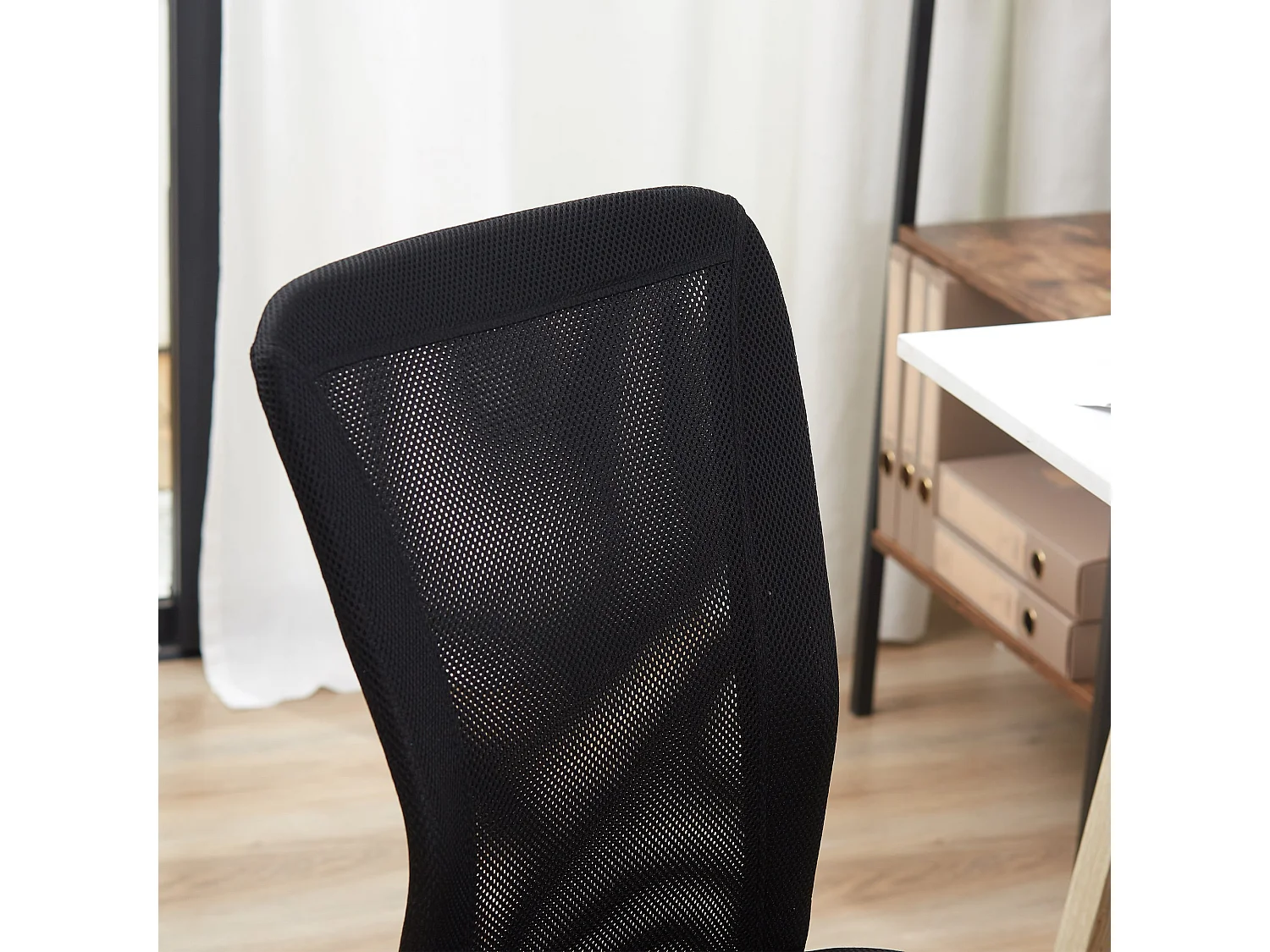 Silla de escritorio Licci Vinsetto giratoria negro 90-100x43x58 cm