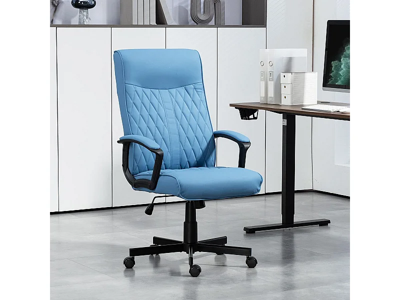 Silla de oficina Prisma Vinsetto altura ajustable azul 102-112,5x65x72 cm