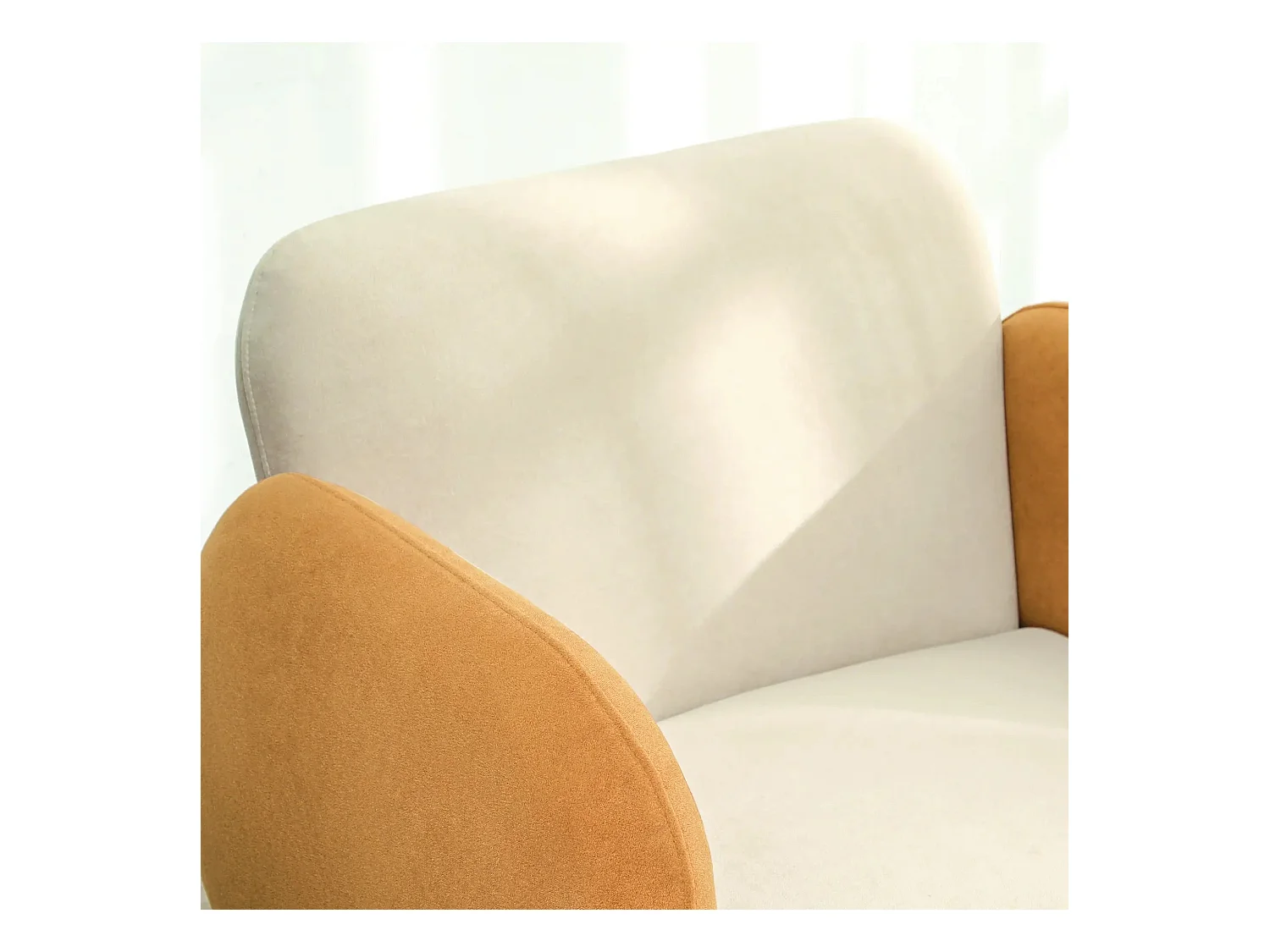 Butaca Club Homcom con reposabrazos beige 82x72x87 cm