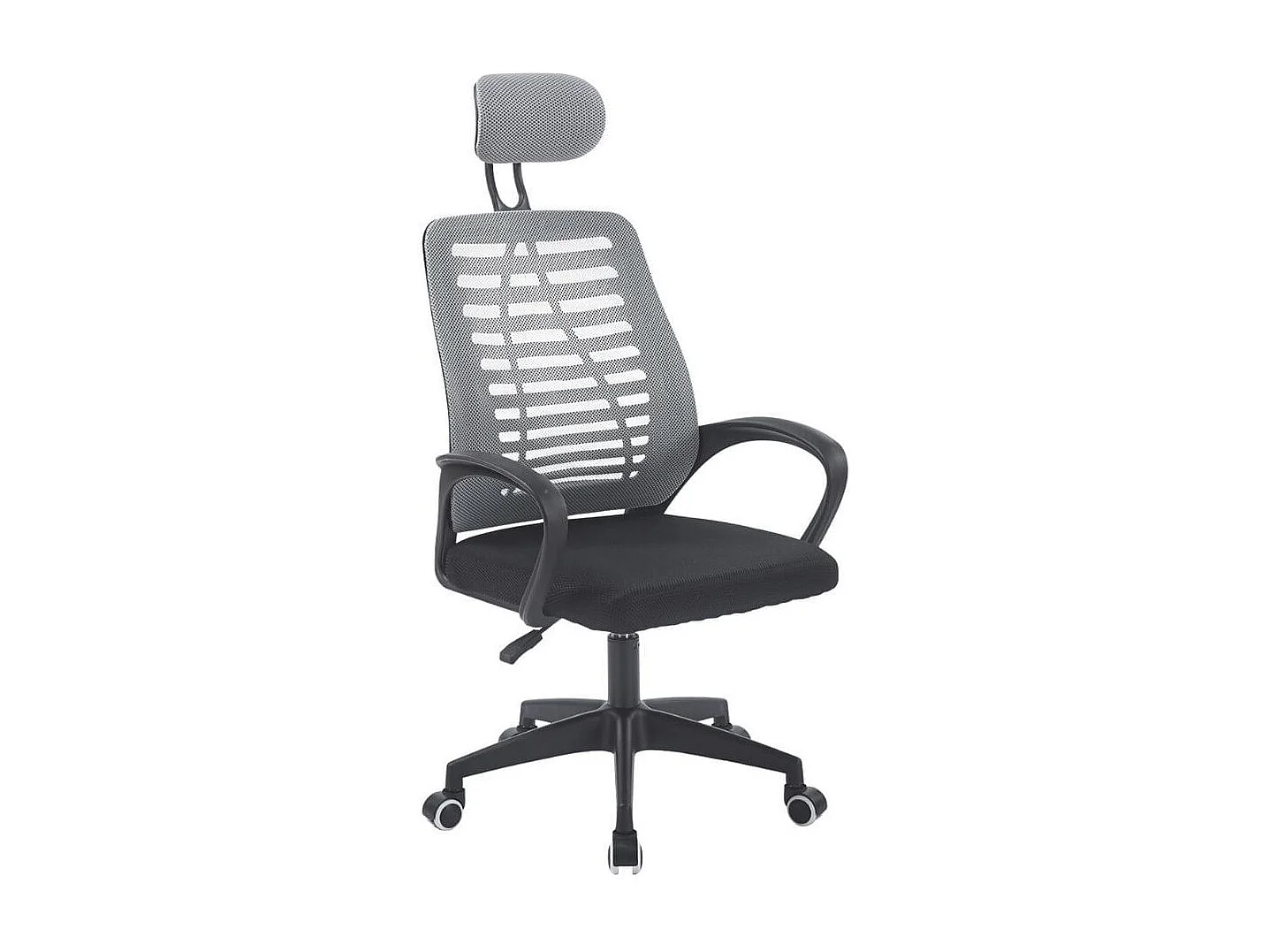 Silla de oficina Kneck reposacabezas regulable gris 106-116x58,5x56 cm Adec