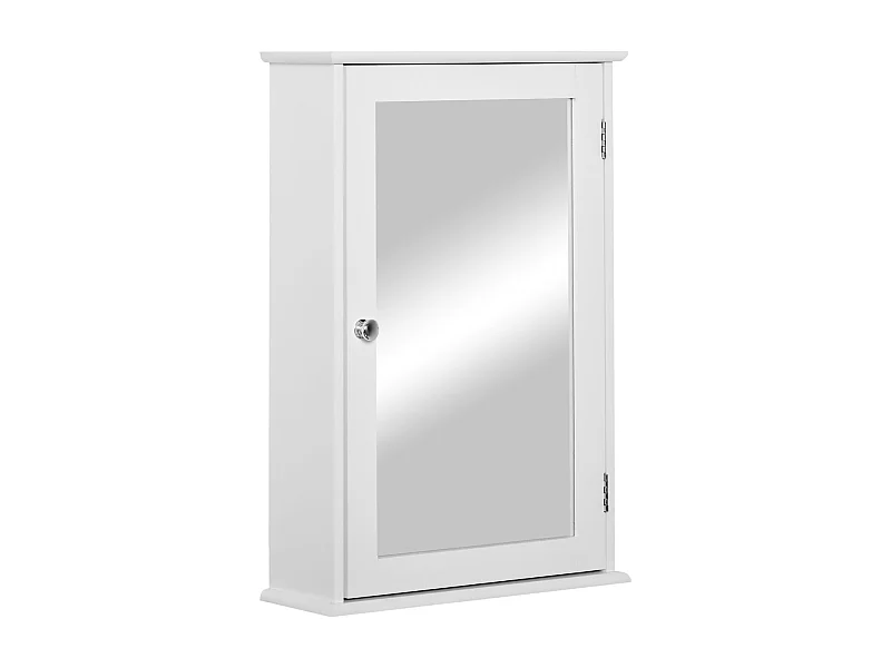 Armario de baño Álamo Kleankin con espejo blanco 60x41x14 cm