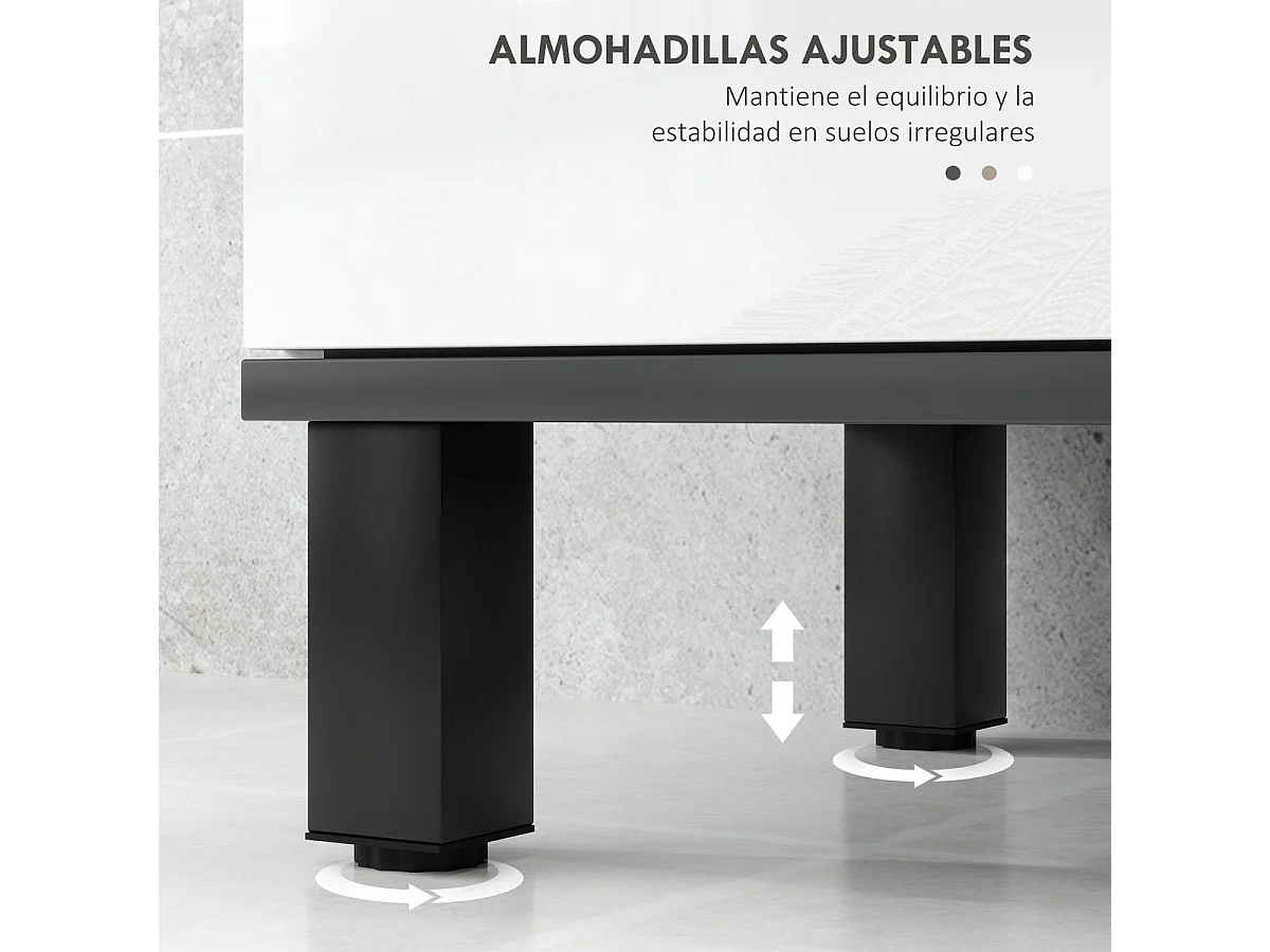 Mueble de baño Amalfi Homcom 2 puertas blanco/negro 60x80x34 cm