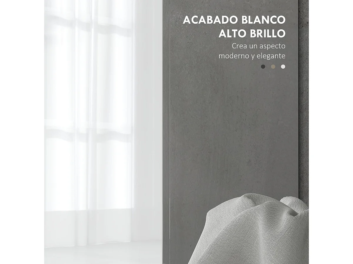 Mueble de baño Amalfi Homcom 2 puertas blanco/negro 60x80x34 cm