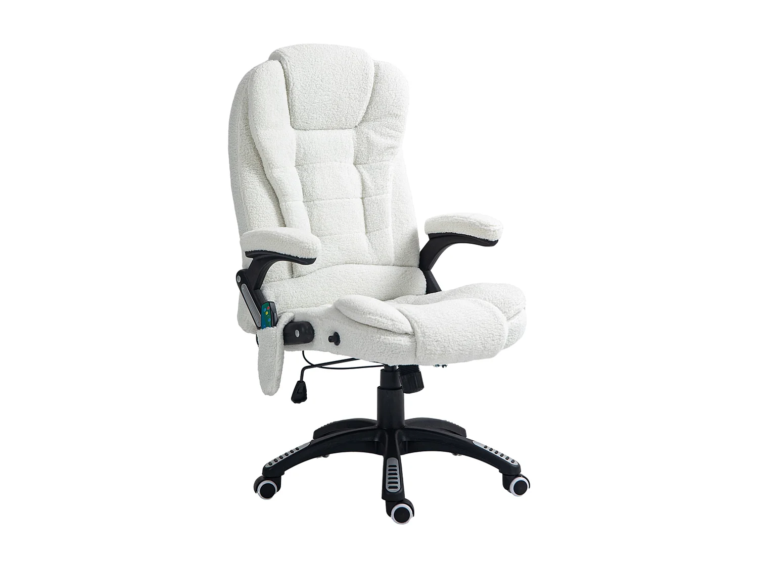 Silla de oficina Kleta Vinsetto con masaje + calefacción blanco 107-116x67x74 cm