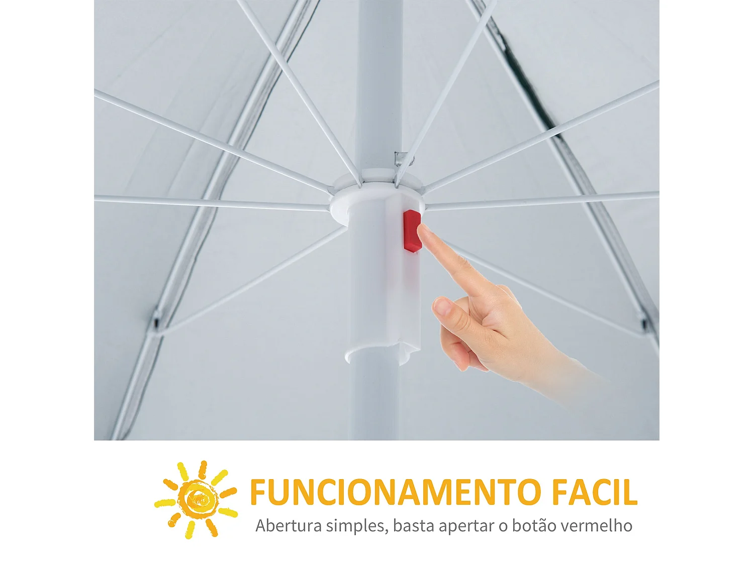 Guarda-sol de Jardim Catania 220x220cm – Proteção Solar e Estilo para Exteriores