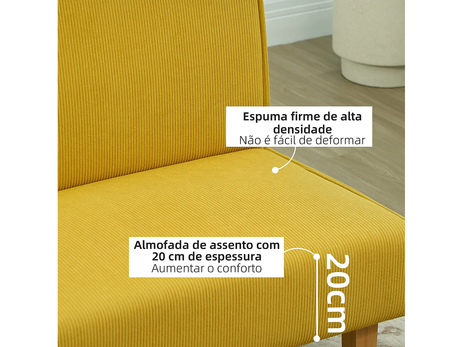 Sofá de 2 Lugares Elegante em Veludo com Entradas USB e Pés de Madeira - Modelo Toulon