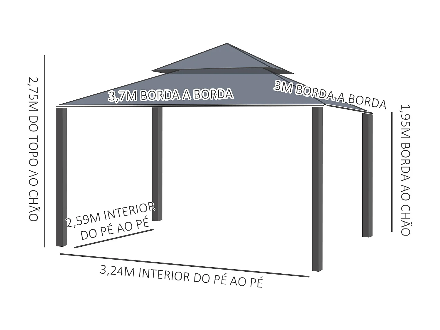 Pérgola de Jardim Forli – Estrutura Resistente e Elegante para Ambientes Externos