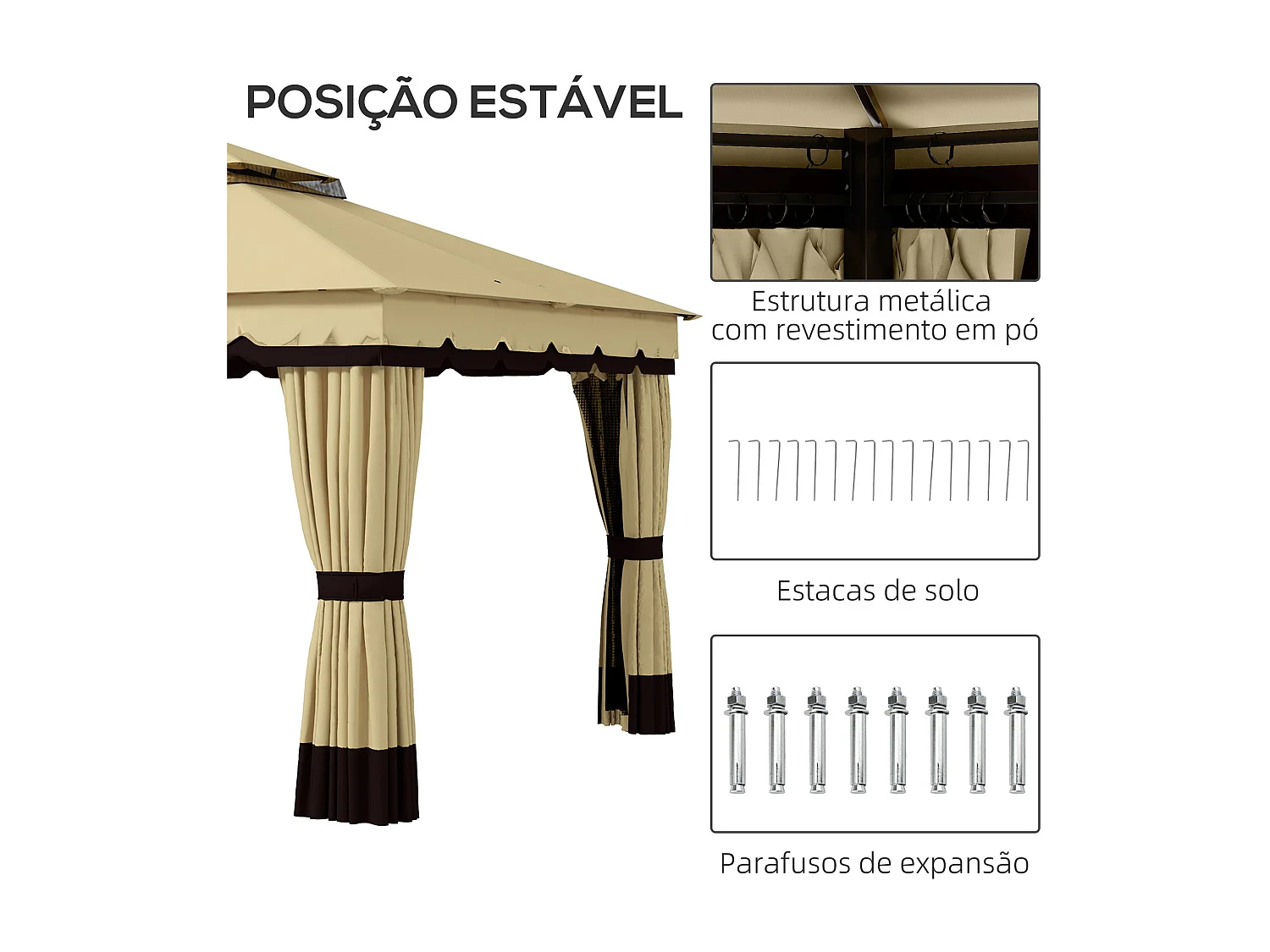 Pérgola de Jardim Forli – Estrutura Resistente e Elegante para Ambientes Externos