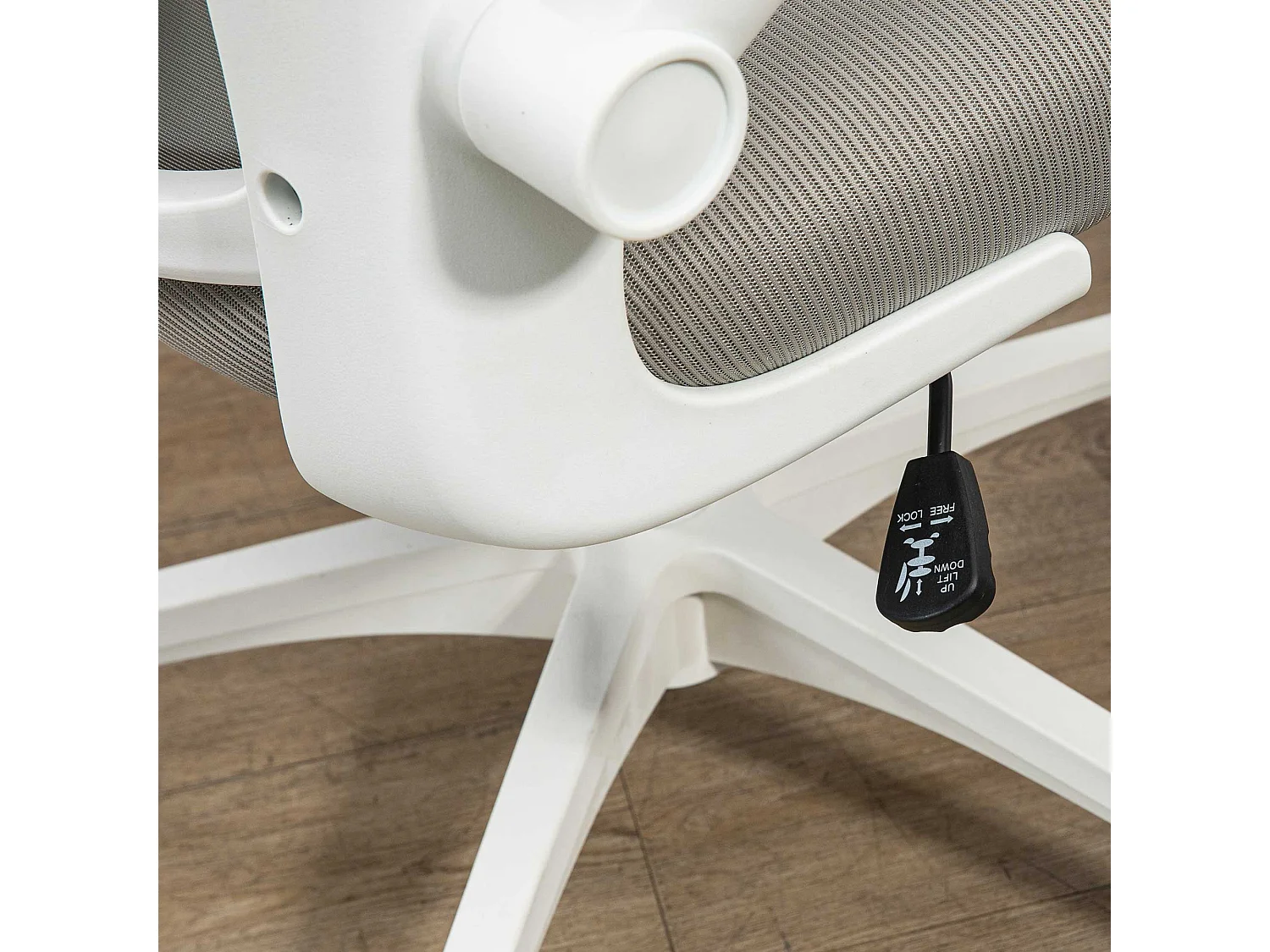 Vinsetto silla de malla basculante silla de oficina girat gris