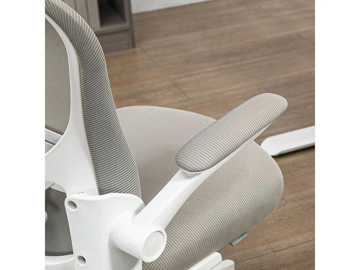 Silla de oficina Ryan Vinsetto soporte lumbar diseño basculante gris 112-120x62x64 cm